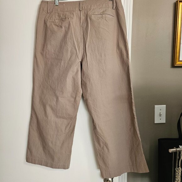 LOFT Outlet Slim Wide Leg Crop: Size 12 - Picture 4 of 8